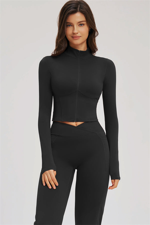 The Sizzle Zip Jacket Flared Leggings 2-Piece Set
