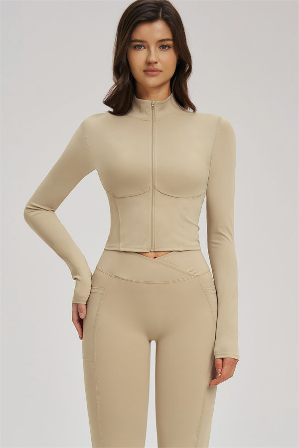 The Sizzle Zip Jacket Flared Leggings 2-Piece Set
